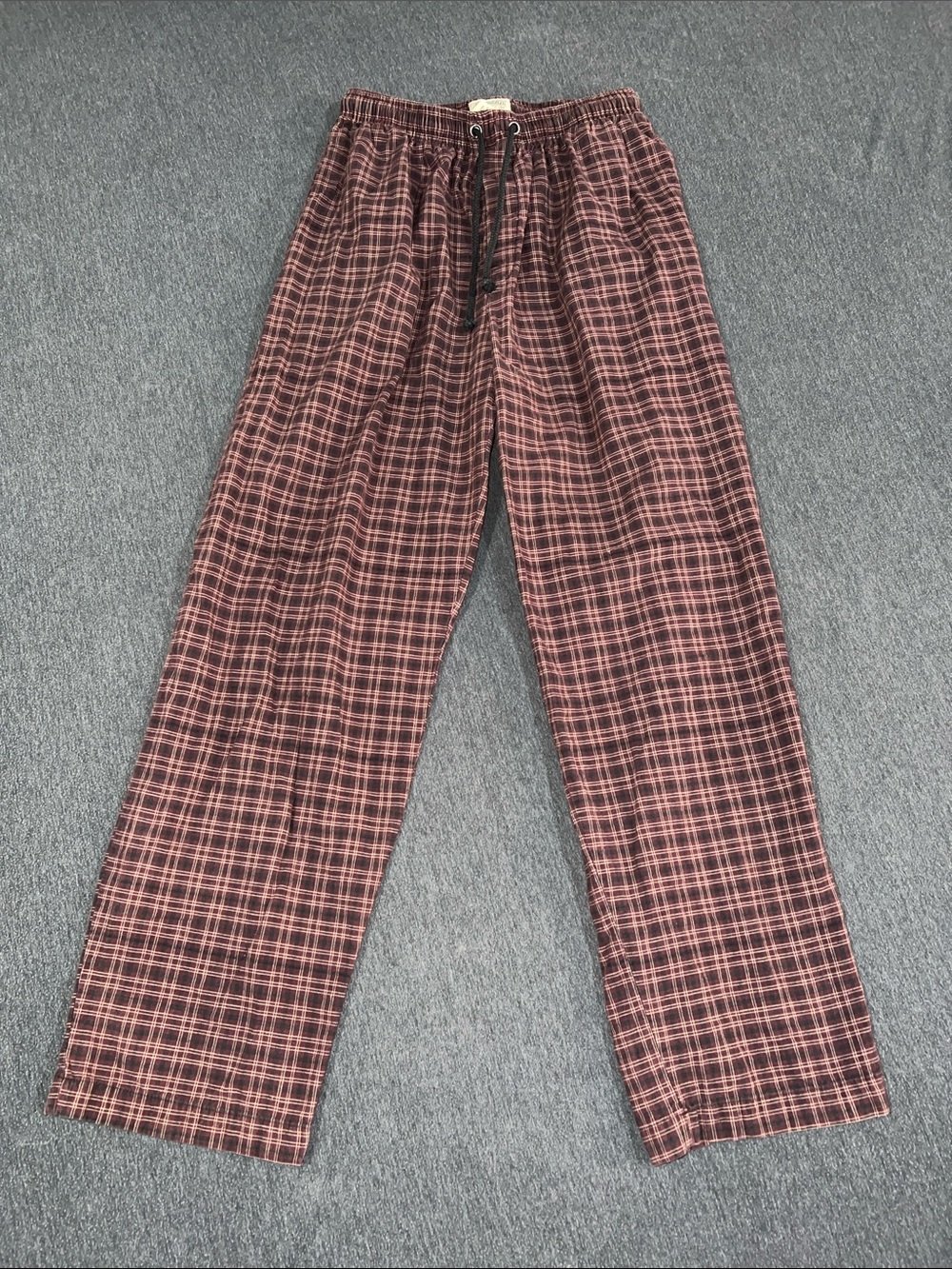 St. John's Bay Maroon Plaid Drawstring Jogger Pants